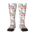 thumbnail image 2 of Lsque Flamingo Flower Printed Crew Socks Men's Women's LightWeight Thin Casual Calf Socks ,Knee High Socks,Cotton Socks, 2 of 9