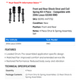 thumbnail image 2 of Front and Rear Shock Strut and Coil Spring Kit 4 Piece - Compatible with 2006 GS300 RWD, 2 of 2