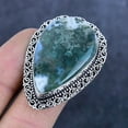 thumbnail image 2 of Indian Moss Agate Handmade 925 Sterling Silver Jewelry Ring Size 6, 2 of 2