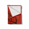 thumbnail image 2 of Modern Soft Flannel Fleece Blanket, Digital Nature Scene with Tree Windy Branches Crescent Moon and Stars Artwork, Cozy Plush for Indoor and Outdoor Use, 50" x 60", Red Black White, by Ambesonne, 2 of 6