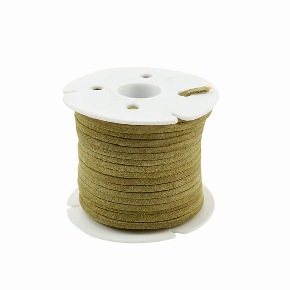 3mm Buckskin Leather Lace Spool Jewelry Thread 25yd Roll Art Craft Cording Suede