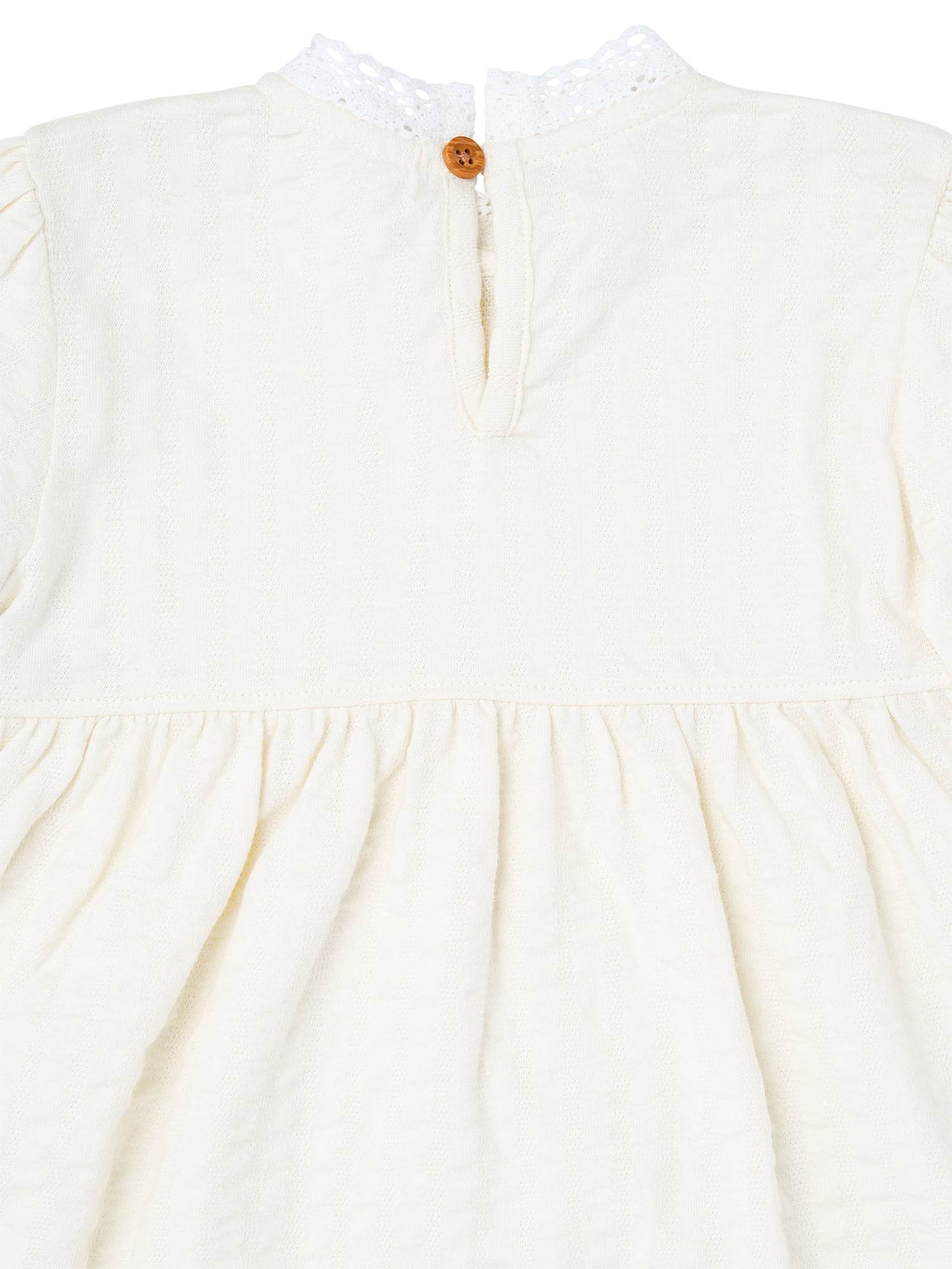 Modern Moments by Gerber Toddler Girl Ruffled Dress with Crochet Lace Detail, Sizes 12M-5T