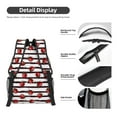 thumbnail image 4 of Rateoe Ladybugs on Black and White Striped1 Pattern Durable Student Backpack Laptop Bag- Ergonomic Design, Waterproof Twill Fabric - Ideal for School, Travel, and Outdoor Activities, 4 of 6