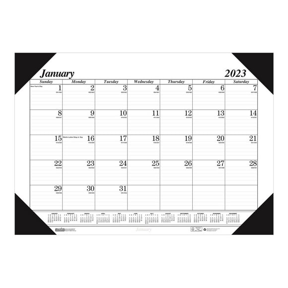 House of Doolittle Economy 0124-02 - Compact monthly desk pad calendar - desktop - 2023 - month to view - 18.5 in x 13 in - dated