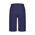 thumbnail image 5 of Women's Bermuda Shorts with Pocket, High Waist Relaxed Fit Utility Bottoms, Plain Casual Summer Wear for Outdoor Daily, 5 of 5