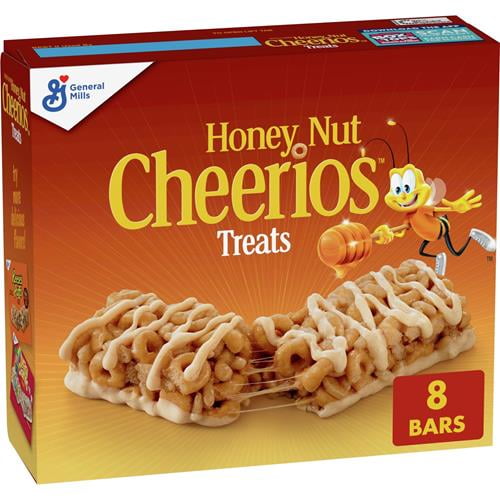 Honey Nut Cheerios Breakfast Cereal Treat Bars, Snack Bars, 8 Ct - Pack of 2