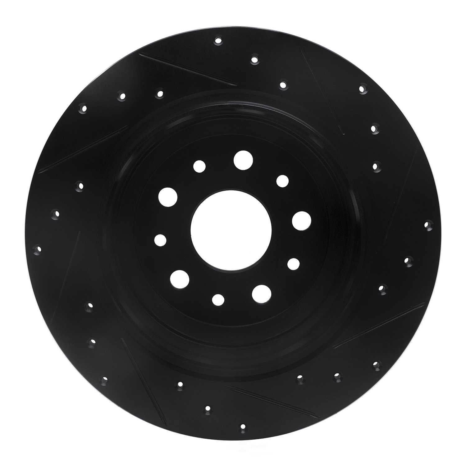 Dynamic Friction Company 633-42042L DFC Brake Rotor - Drilled And Slotted - Black