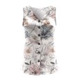 thumbnail image 4 of ICHUANYI Clearance Fashion Women's Summer V-Neck Sleeveless Button Print Casual Tank Top Blouse(Gray, L) ICHUANYI WER2023081001980, 4 of 4