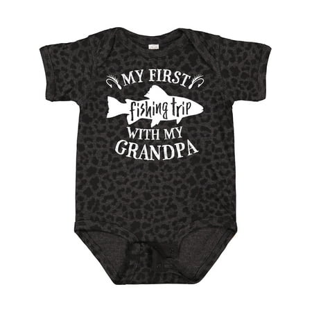 

Inktastic My First Fishing Trip with My Grandpa Gift Baby Boy or Baby Girl Bodysuit
