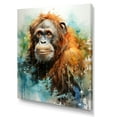 thumbnail image 2 of Designart "Orangutan In The Brown Rainforest I" Orangutan Wall Art Prints, 2 of 7