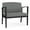 Asteroid Gray, variant on Amherst Steel Reception Waiting Bariatric Chair / Black Steel / Navy Blue