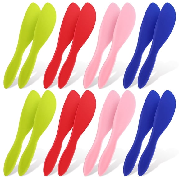 16 Pieces Plastic Butter Spreader Multi Purpose Butter Knife Spreader Versatile Butter Knife Frosting Knives For Soft Cheese Butter Cream Icing Valentine's Day Gift, 7 X 1.4 Inch