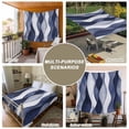 thumbnail image 6 of Navy Blue Tapestry for Bedroom Wall Hanging Tapestry, Modern Moire Abstract Ripple Geometric Ceiling Backdrop Tapestries Poster Blanket Wall Decor for Teens Room Living Room Dorm 55" x 73", 6 of 8