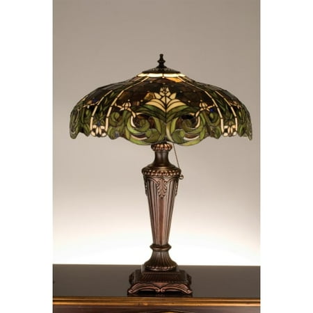 Meyda Tiffany 30386 Stained Glass / Tiffany Table Lamp from the Byzantine & Tahi