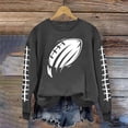 thumbnail image 4 of successthop Womens Football Sweatshirt Game Day Rugby Graphic Fleece Crewneck Long Sleeve Hoodie Pullover Tops Blouses, 4 of 4