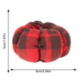 thumbnail image 2 of Fall Buffalo Plaid Fabric Pumpkin Decor, Stuffed Soft Red Black Check Pumpkin Ornament, Harvest Thanksgiving Tabletop Centerpiece for Autumn Home Decoration, 2 of 3