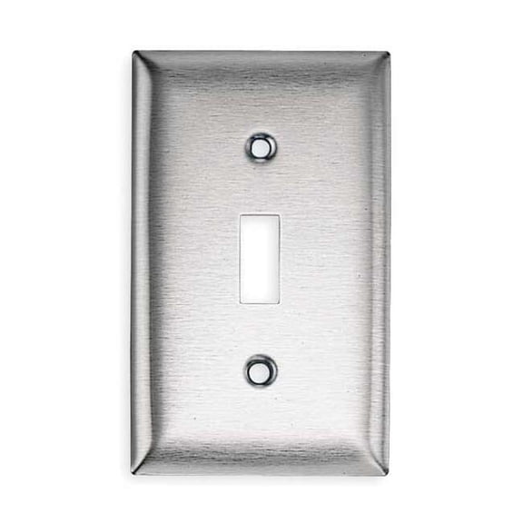 Hubbell SS1 Stainless Steel Metal Single Gang Toggle Switch Wall Plate