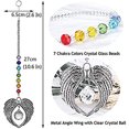 thumbnail image 2 of Atrapasueños con alas de ángel, colgante de arcoíris para decoración del hogar y la oficina, bola de cristal que adorna espacios interiores, artesanía para salas de meditación y yoga, 2 of 5