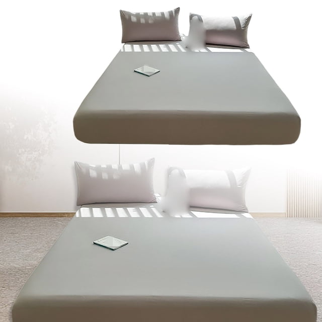 SIfdSeng Get it Fast Solid Color Bed Cover Class A Full Solid Color Washed Baby and Grade Bedspread Cover Imitation Pure Bed Sheet