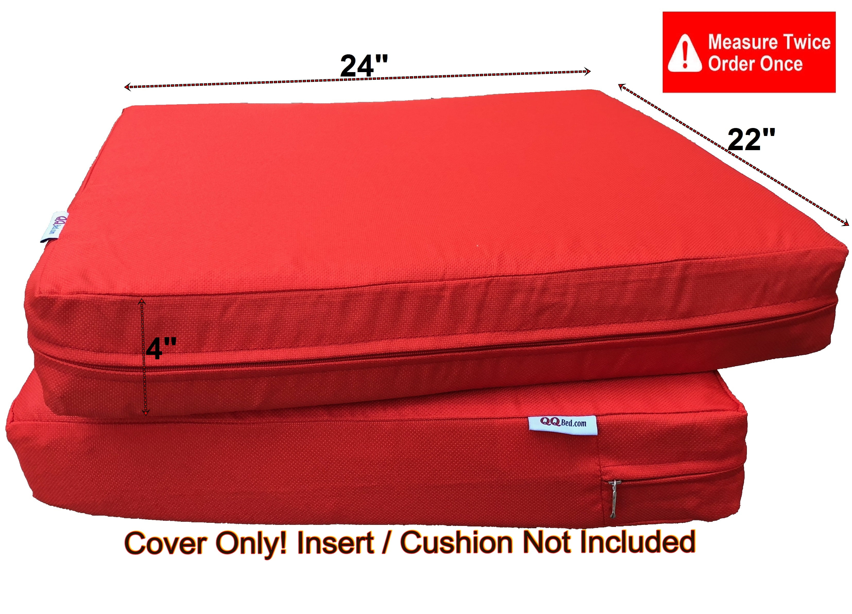 Covers  22" 24" 26"  Heavy Durable Fabric With Zipper Large Cushions Filler