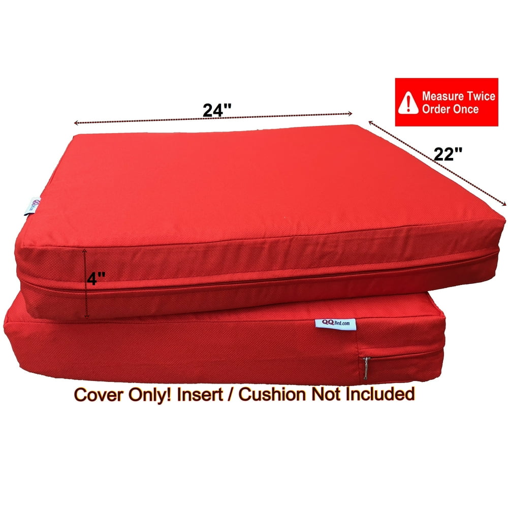 Waterproof Outdoor 4 Pack Deep Seat Chair Patio Cushions Zipper Cover