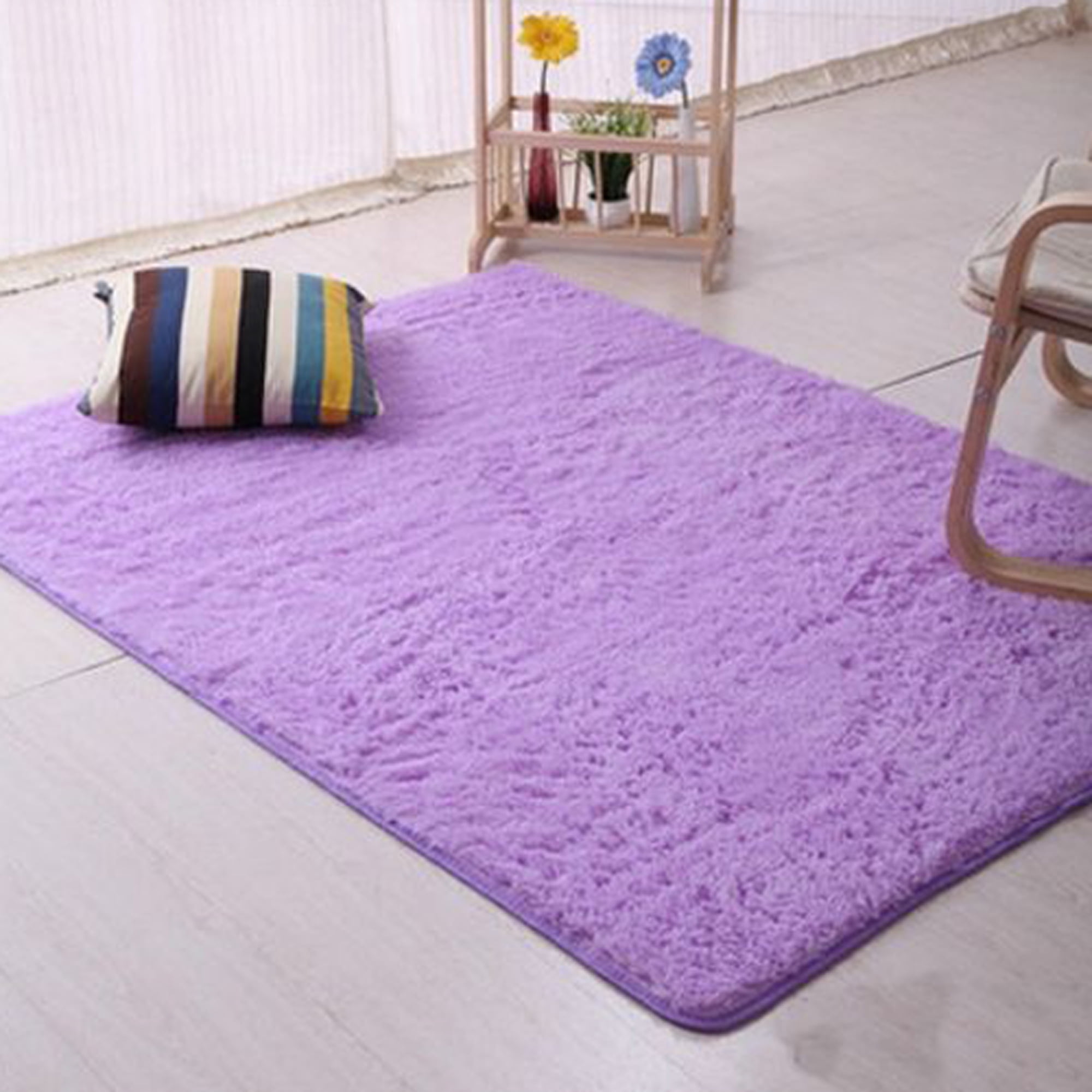 Ultra Soft 4.5Cm Velvet Bedroom Rugs Kids Room Carpet Modern Shaggy Area Rugs