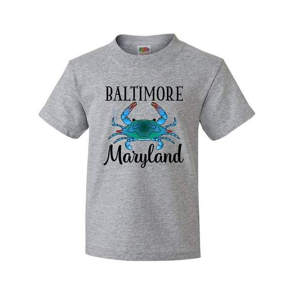 Inktastic Baltimore Maryland Vacation Blue Crab Youth T-Shirt