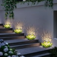 thumbnail image 7 of Waitmin Green LED Solar Lights Outdoor Decorative Waterproof Lotus Flower Lamp for Garden, Patio, Pathway, Lawn, and Yard, 7 of 7