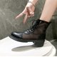 thumbnail image 1 of Sandalias caladas para mujer, zapatos de malla transpirables a la moda, botines altos hasta el tobillo, botas Martin estilo vendaje, novedad de verano, 1 of 4