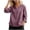 Purple, variant on Iyufng V-Neck Tops for Women Short Sleeve Solid Color Loose-Fit Blouses Summer Casual Tops