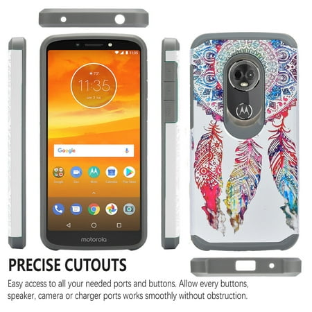 Motorola Moto G6 Plus Case, STARSHOP Drop Protection Dual Layers Phone Cover - Dream Catcher