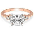 thumbnail image 3 of 4 Carat IGI Certified Cushion Shape Lab Grown Diamond Engagement Ring | 14K Rose Gold |Amore Side Stone Diamond Ring | FG-VS1-VS2 Quality Friendly Diamonds, 3 of 4