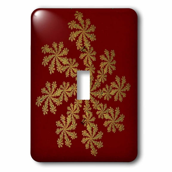 3dRose, Gold on Burgundy Snowflake, single toggle switch