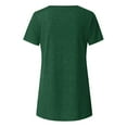 thumbnail image 4 of Patlollav Tops,Women's Plus Size Button Solid Round Neck Short Sleeve Irregular T-Shirts, 4 of 5