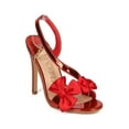 thumbnail image 1 of New Women MackinJ 213-4 Metallic Leatherette Stacked Bows Stiletto Sandal, 1 of 6