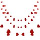 thumbnail image 1 of KAKOWELY 2 tiras de papel con purpurina en forma de corazón para decorar cumpleaños, bodas y San Valentín., 1 of 5