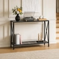 thumbnail image 3 of Ktaxon Modern Console Table, Simplistic Entryway Table, Long Narrow Sofa Side Table TV Stand with Sturdy Metal Frame, Gray, 3 of 8
