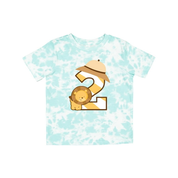 Inktastic 2nd Birthday Safari Lion 2 Year Old Boys or Girls Toddler T-Shirt