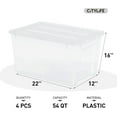 thumbnail image 2 of L Clear Plastic Storage Bins with Lids Stackable and Nestable Storage Boxes with Lids Large Plastic Storage Containers for Garage Closet Kitchen s, 2 of 7