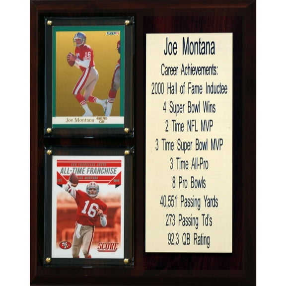 Joe Montana 49ers 8'' x 10'' Plaque