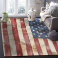 thumbnail image 5 of Area Rugs Indoor Non-Slip Rectangle Rug 5x8 Ft Vintage American Flag Independence Day Rug Rubber Backing Floor Mats Non Shedding Home Decor Carpet for Entryway Living Room, 5 of 8