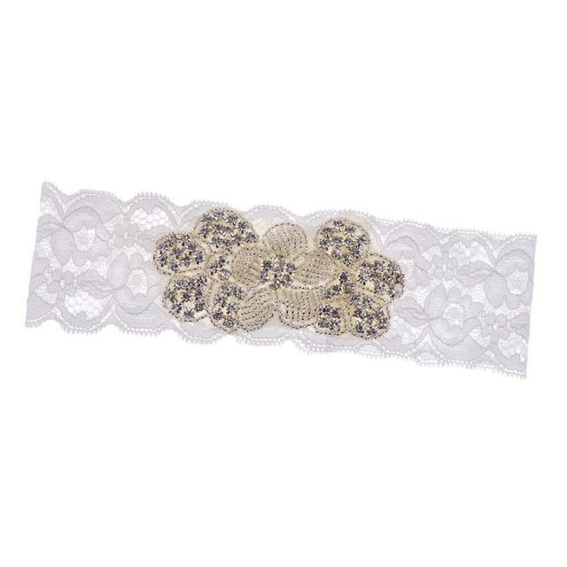 Vestido de novia Liga Diamante Recuerdo Lanzamiento Apliques de flores Encaje Ropa interior Cinturón Pierna Muslo Anillo