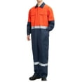 thumbnail image 6 of Txeol Men's Long Sleeve Work Coveralls Jumpsuits Mechanic Uniform Lightweight Reflective Safety Workwear,XXXL,Orange, 6 of 7
