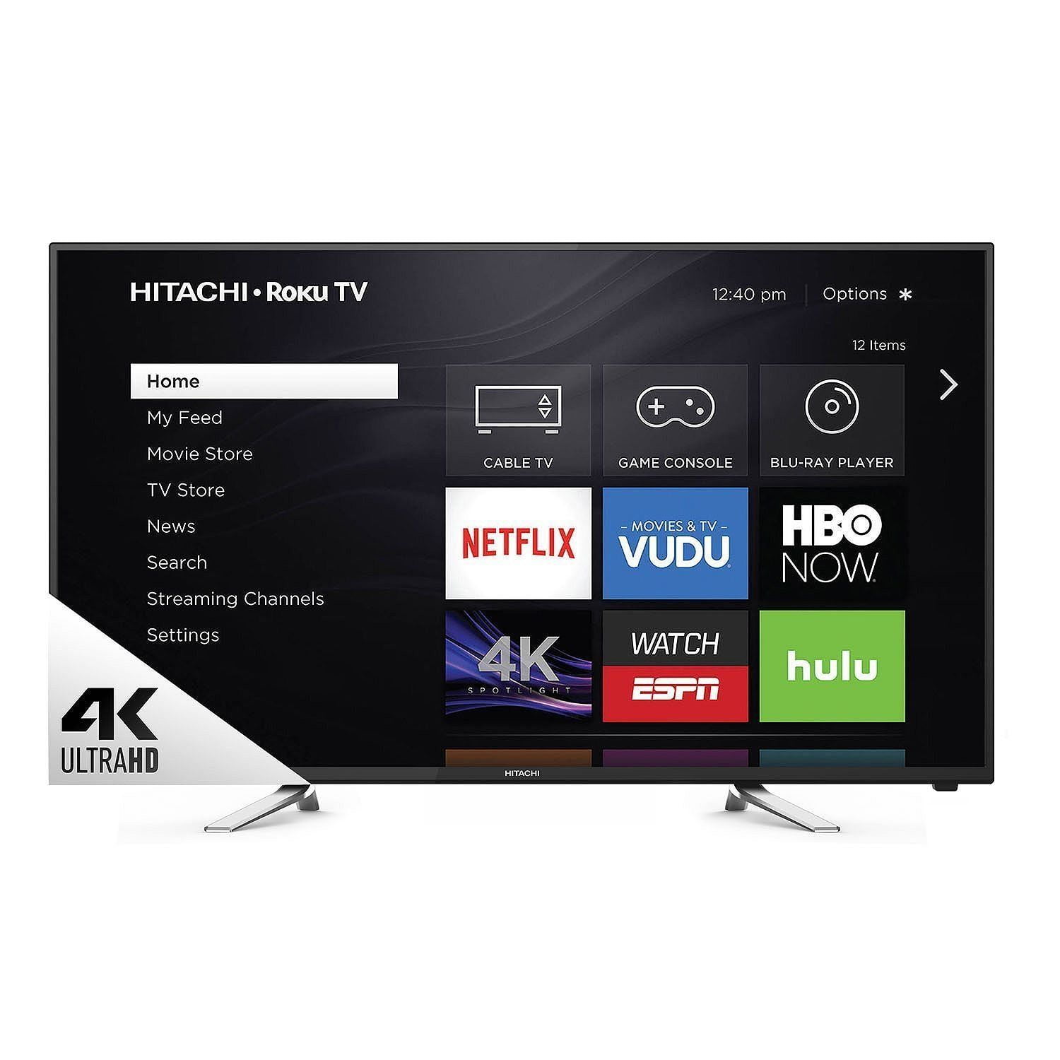 Refurbished Hitachi 60" Class 4K (2160P) Roku Smart LED TV (60R70