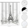 thumbnail image 2 of Paris Shower Curtain, Eiffel Tower Shower Curtain, French Shower Curtain Set Waterproof Bath Curtain Paris Bathroom Decor with 12 Hooks, 72x72 inches, 2 of 6
