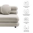 thumbnail image 3 of Modway Jubilee Modular Performance Velvet Armless Chair in Almond, 3 of 10