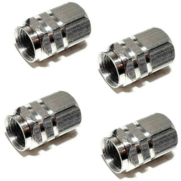 4pcs Metal Chrome Tire/Wheel Air Pressure Stem Valve Caps for Car-Truck-Hot Rod