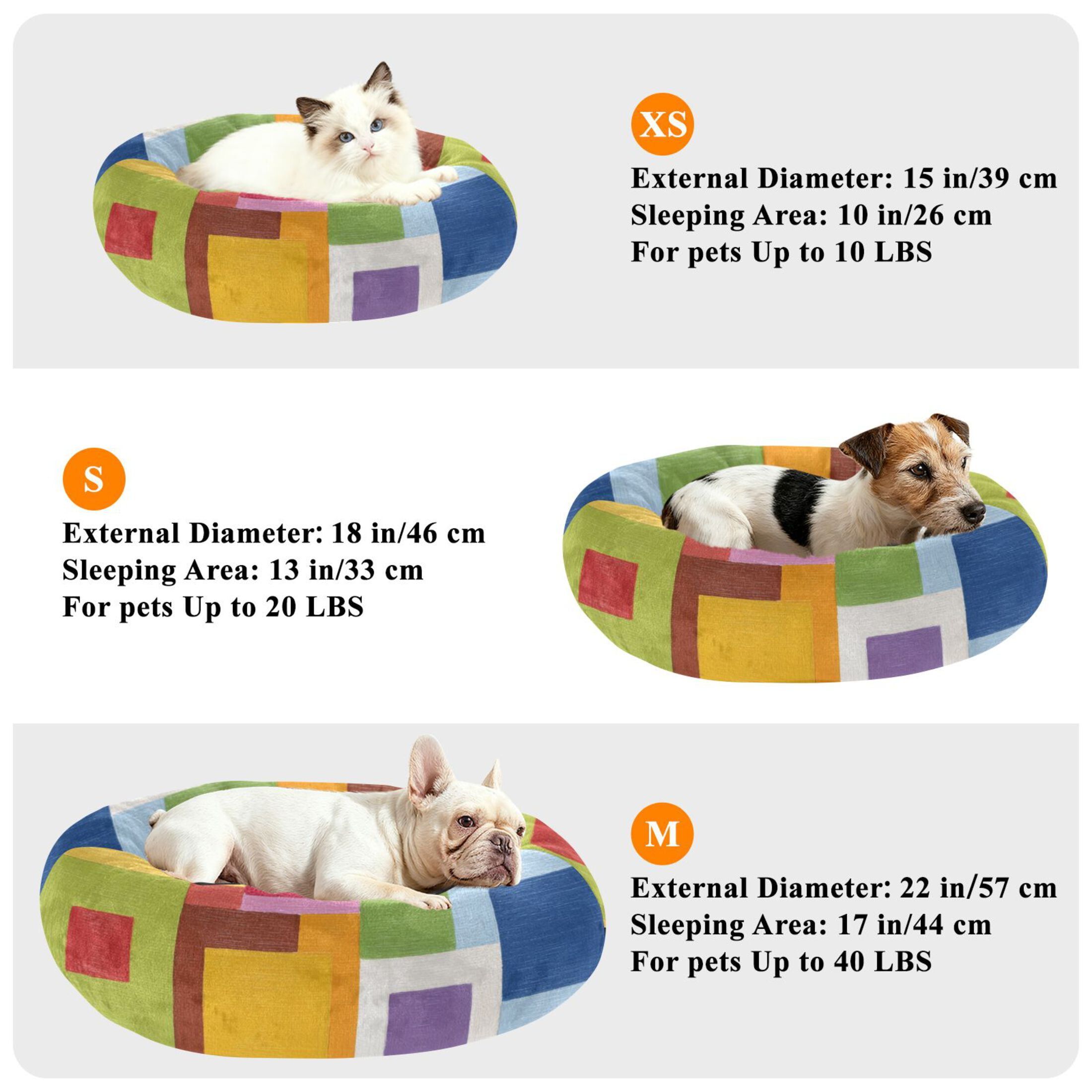 Pet Bed Pet Mat Cozy Removable & Washable Comfort For Cats And Dogs Squares Of Different Colors