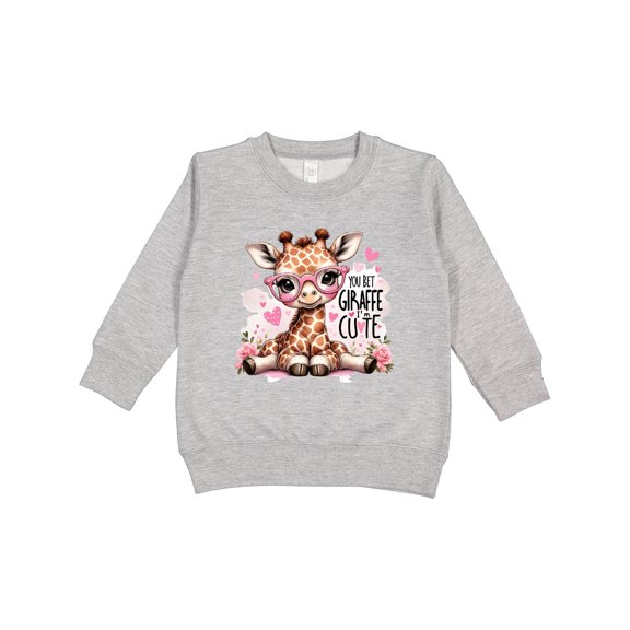 Inktastic You Bet Giraffe I'm Cute Toddler Sweatshirt