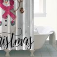 thumbnail image 4 of Merry Christmas Snowman Winter Shower Curtain,Washable Show Curtain with Hooks Friendly Polyester Fabric Curtains for Halloween Thansgiving Christmas Hotel Dorm, 4 of 5